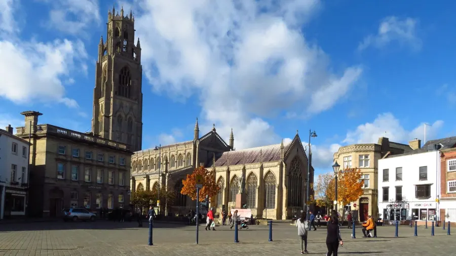 Boston - Market Place & St Botolph's Church 