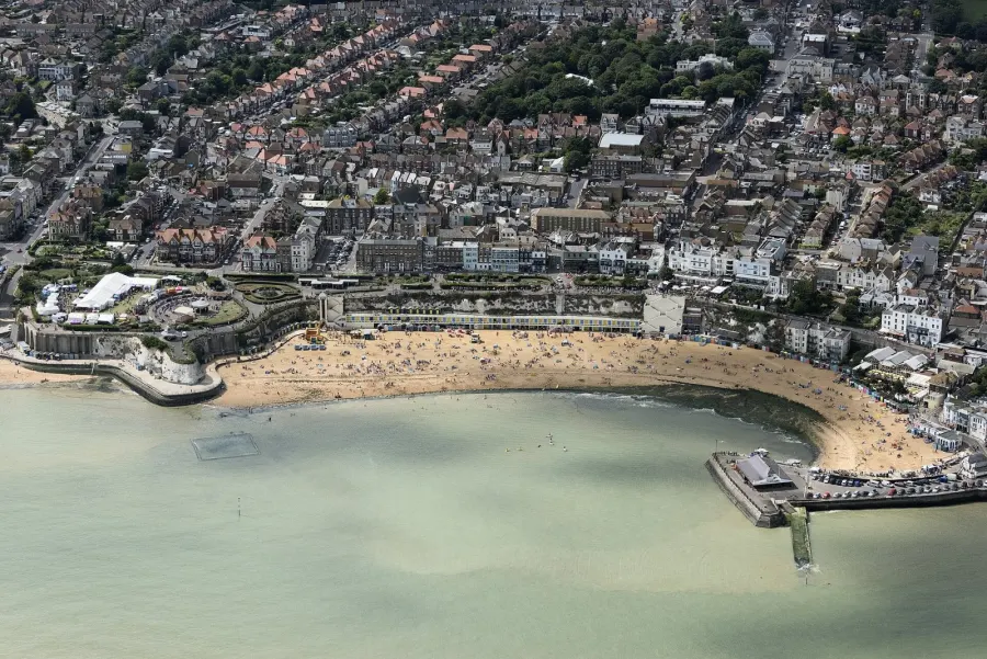 Aerial of Viking Bay - Broadstairs, Kent, UK