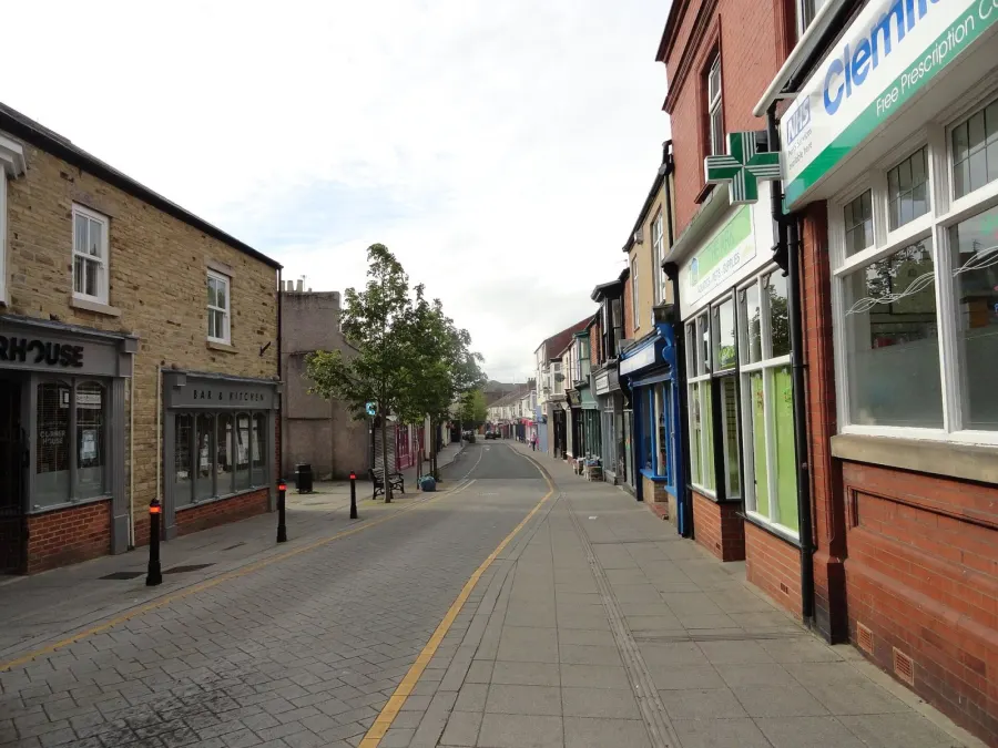 View down Hope Street, Crook 