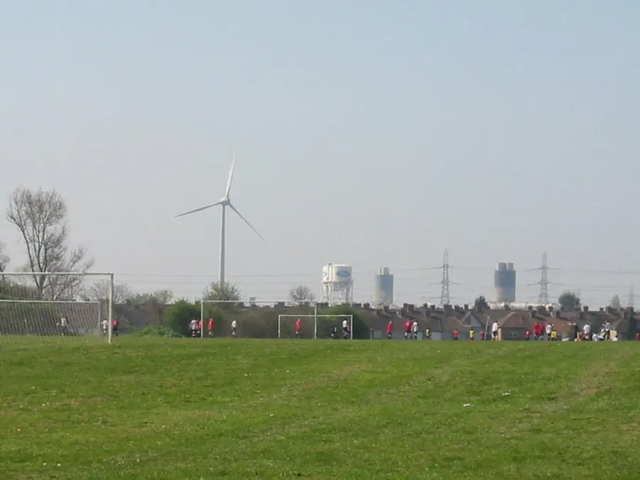 One of the Dagenham wind turbines