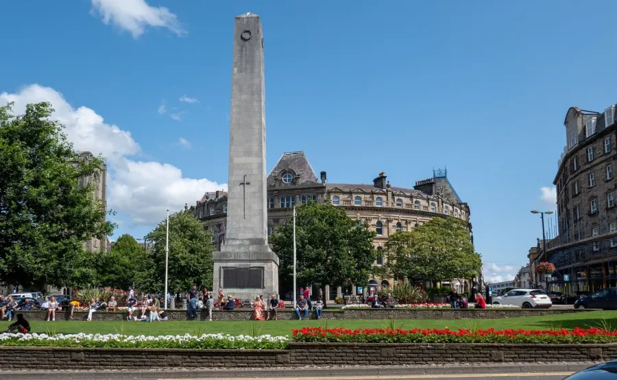 Harrogate cenotaph, a war memorial to soldiers who died in the 1st and 2nd world wars,