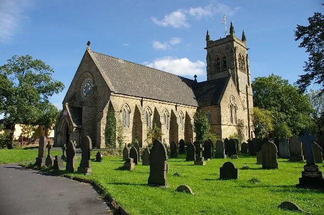 St Matthew's parish church, Little Lever, Greater Manchester, seen from the west