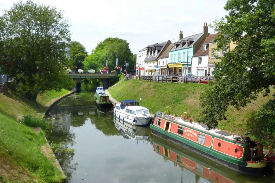 March, Cambridgeshire High Street bridge and drainage and transportation canal.