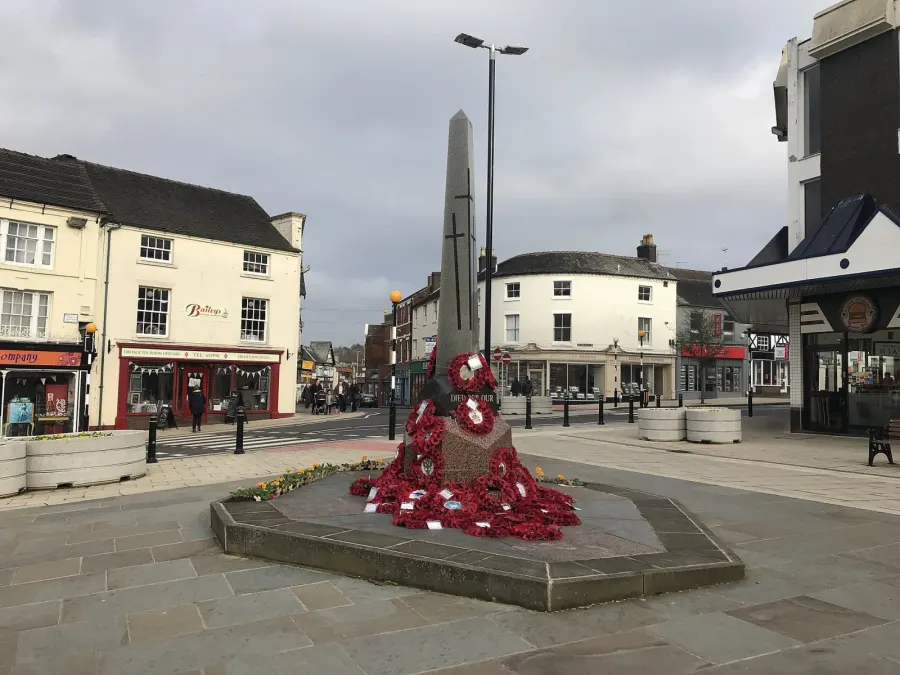 War memorial in Red Lion Square , Newcastle-under-Lyme