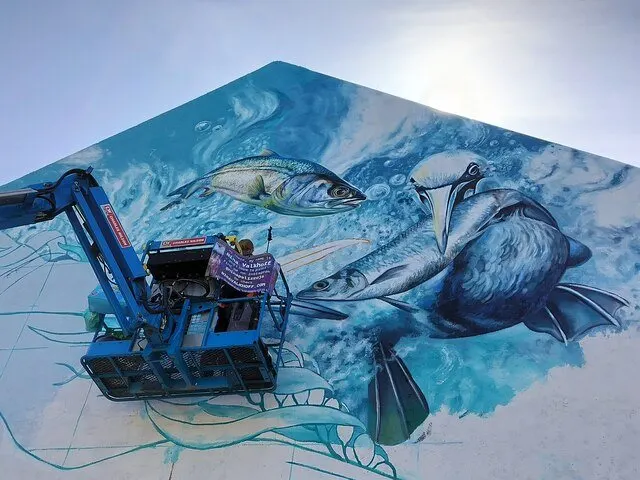Mural (In progress), Norfolk Street, North Shields