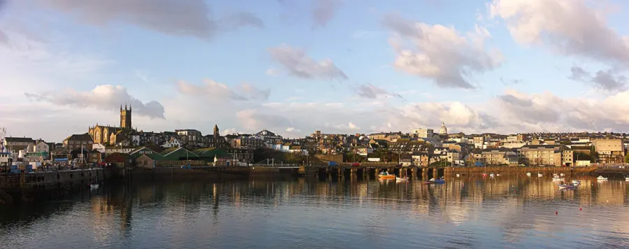 A panoramic view of Penzance harbour in Cornwall, England. Author: Mark Twyning