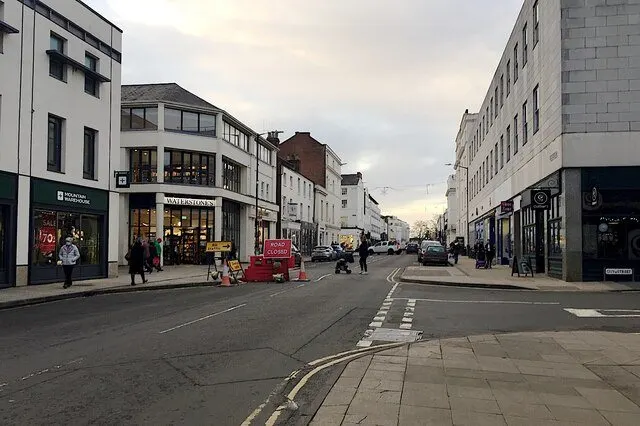 West on Warwick Street, Royal Leamington Spa, December 2020