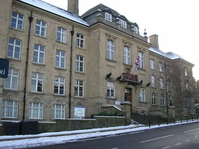 Shipley Town Hall on Christmas Day