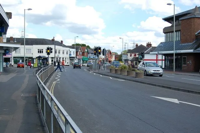 Totton Town Centre Looking East from the Salisbury road roundabout