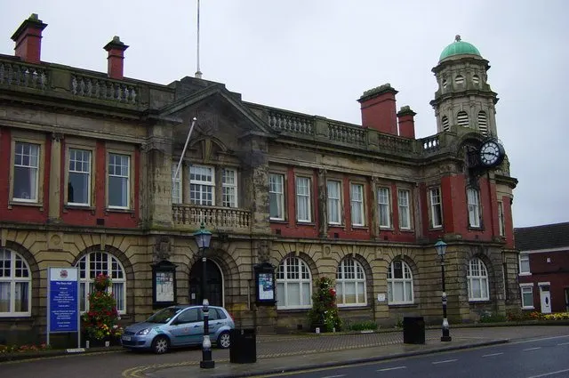 Wallsend Town Hall, the seat of North Tyneside Council, in Wallsend, Tyne and Wear, England.