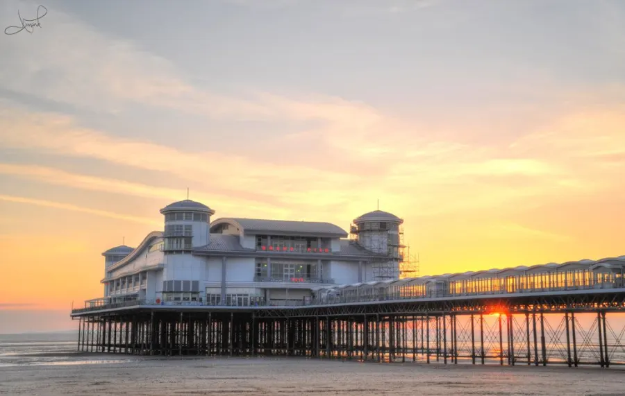 Rebuilt in 2010 after a fire destroyed its predecessor., Weston-super-Mare