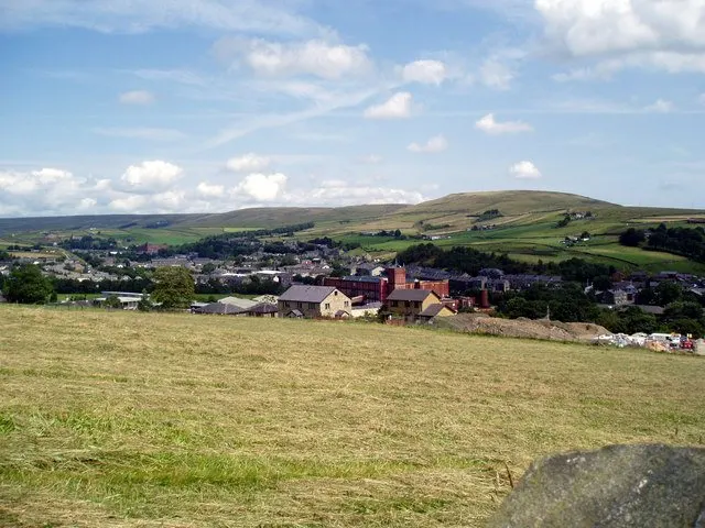 View over Whitworth to Brown Wardle Hill