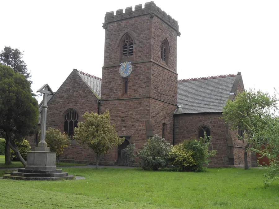 Christ Church parish church, Wharton, Winsford, Cheshire, seen from the northeast